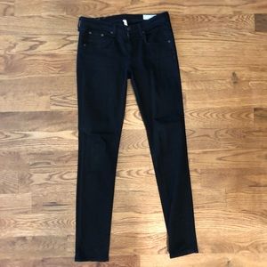 RAG AND BONE BLACK SKINNY JEANS